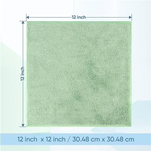 12 Pack Microfiber Washcloths 12x12 Soft Absorbent Face Towel Set Multicolor - Picture 2 of 8